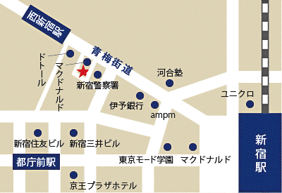 ブラックビズ新宿・地図